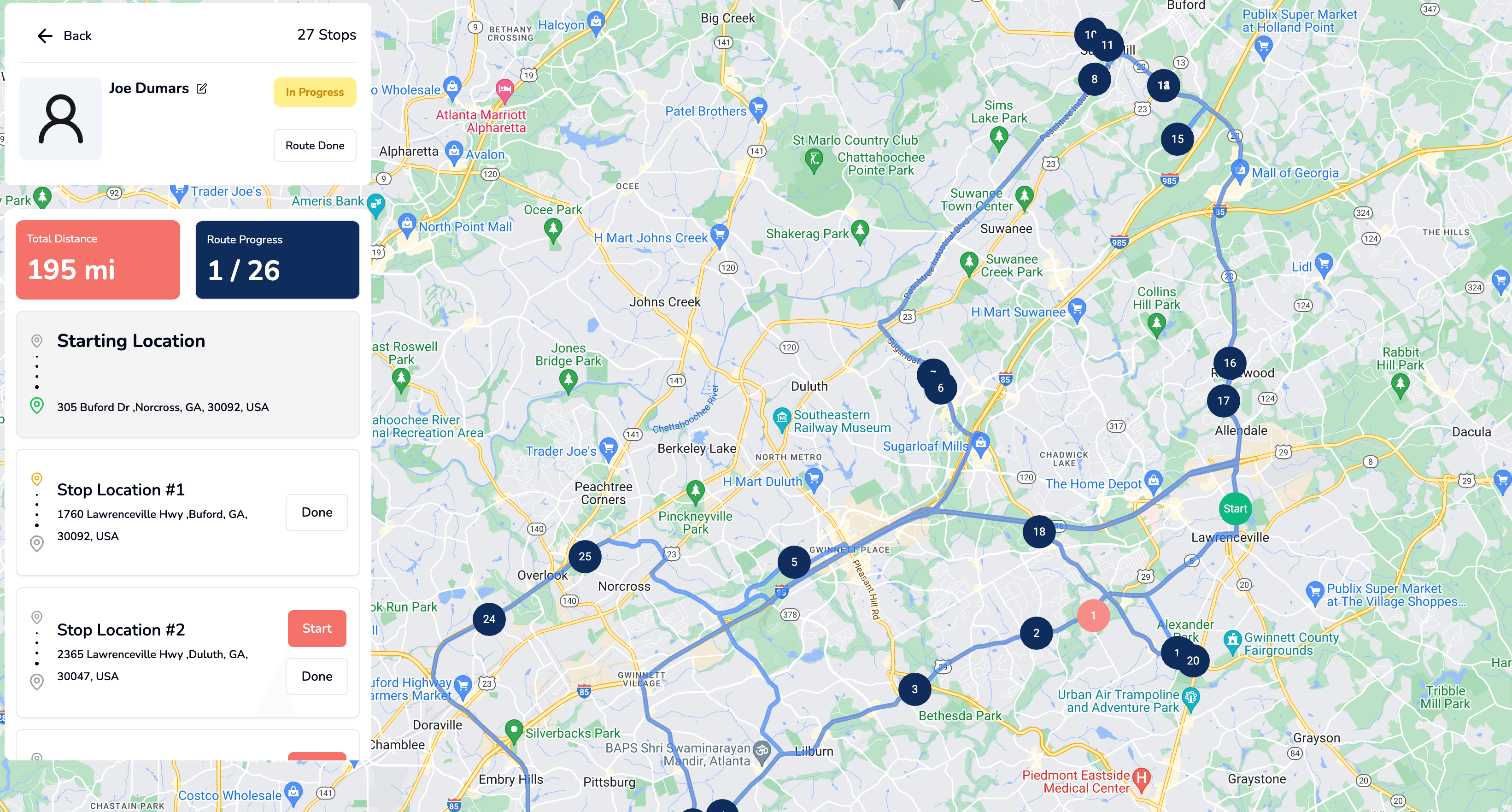 pathroute route map